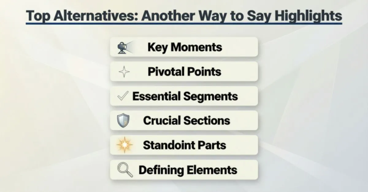 Another Way to Say Highlights