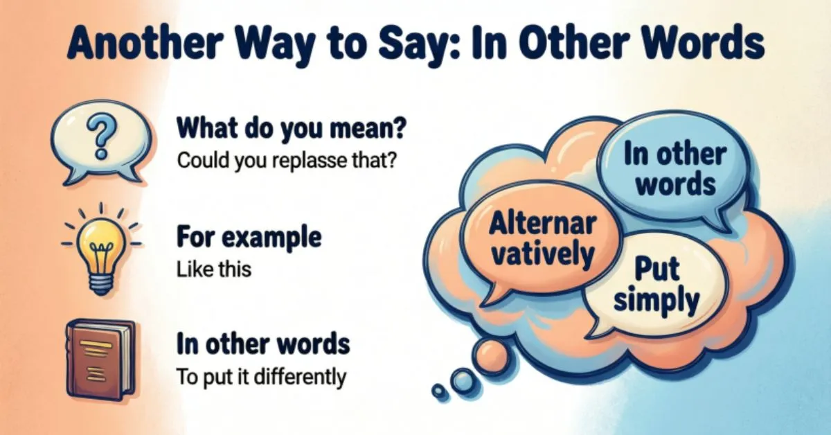 Another Way to Say In Other Words