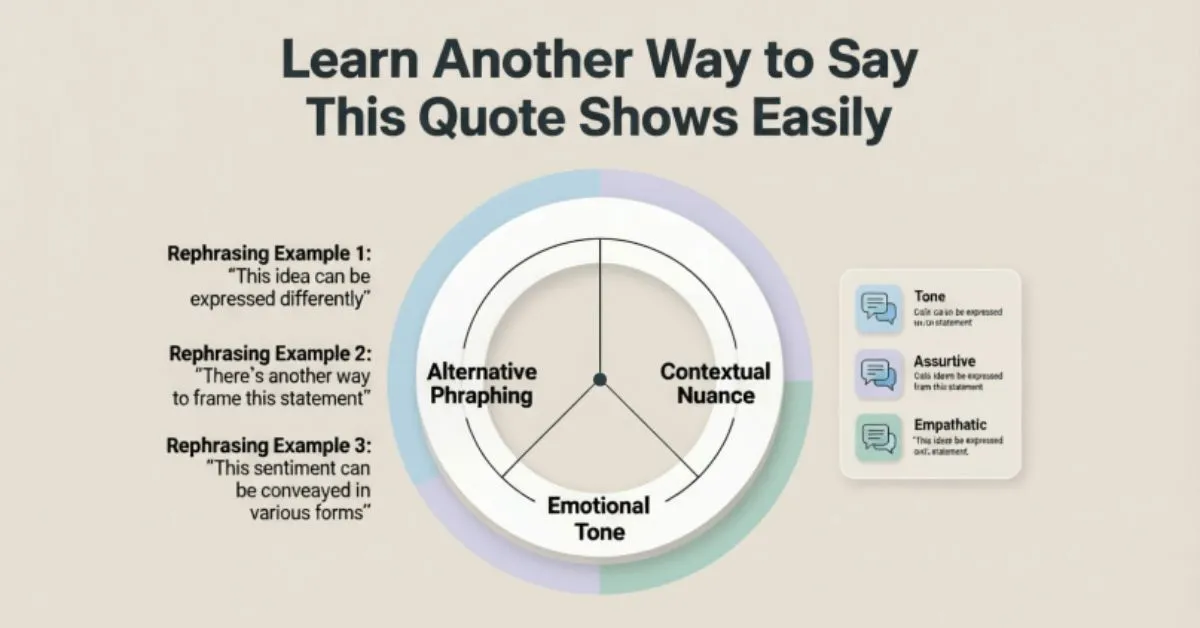 Another Way to Say This Quote Shows