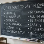 Other Way to Say In Conclusion